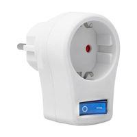 PowerMaster PM-16816 Anahtarlı Akım Korumalı Tekli Priz 10 Amper - 2510 Watt Tekli Beyaz