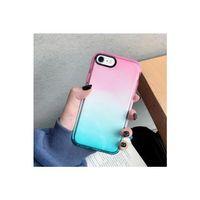 MooodCase iPhone SE 2020 Uyumlu Premium Rainbow Renkli Silikonlu Telefon Kılıfı