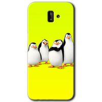 Potkal Hediye Fabrikası Samsung Galaxy J8 HD Baskılı Kılıf + 9D Tam Ekran Koruyucu - Penguenler