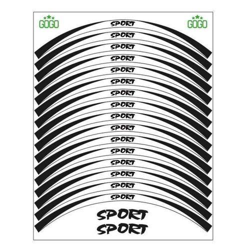 SEVGENT Siyah Beyaz Sport Reflektörlü 1 Set Jant Şeridi