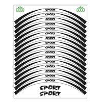 SEVGENT Siyah Beyaz Sport Reflektörlü 1 Set Jant Şeridi