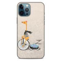 Apple iPhone 12 Pro Max Kılıf FunnyMaX (17) Tasarım Kılıf Bej Zürafa