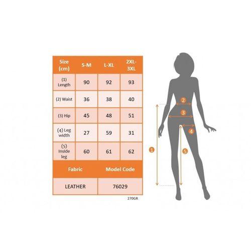 Kadın Pantolon Paçası Lastikli Deri Pantolon (kemersiz)