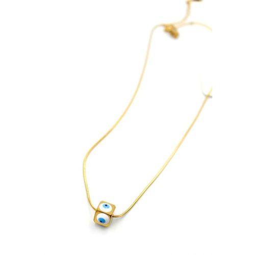 Yılan Zincirli Nazar Kolye - Altın