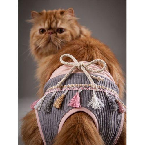 Mini Tassel Lilly Dişi Kedi Regl Külotu | Don | Kedi İç Çamaşırı | Ayarlanabilir Bağcıklı | Küçük Irklar İçin