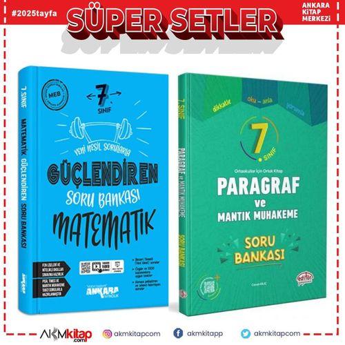 Ankara Yayıncılık 7.Sınıf Matematik Soru Bankası ve Editör Yayınları Paragraf Soru Bankası Seti 2 Kitap