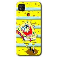 MRCİLETİSİM Xiaomi Redmi 9c Kılıf Kapak - Aşık Sünger Bob +Hayalet Ekran Yandan Gözükmez