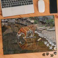 Sudaki Yansımasıyla Vahşi Kaplan 240 Parça Puzzle Yapboz - 74763