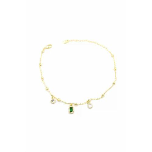 Renkli Taşlı Halhal - Yeşil