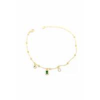 Renkli Taşlı Halhal - Yeşil