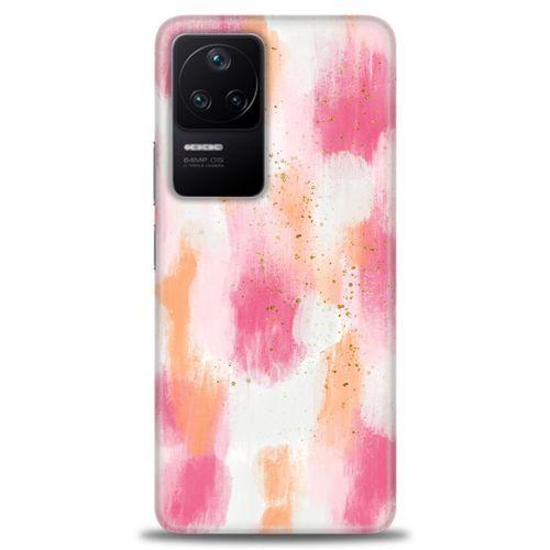 Xiaomi Poco F4 Kılıf HD Baskılı Kılıf - Pembe Palet + Tam Ekran Koruyucu