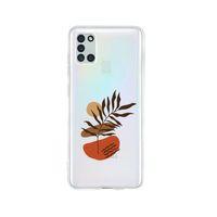 Samsung A21S Floral Art Desenli Premium Şeffaf Silikon Kılıf