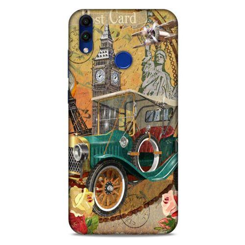 Retro (37) Desen Silicone Cover Renkli Huawei Honor 8C Kılıf