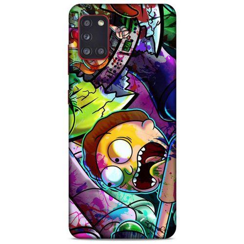 Samsung Galaxy A31 Uyumlu Kılıf Rick And Morty (41) Tank Kılıf Story Train Rick