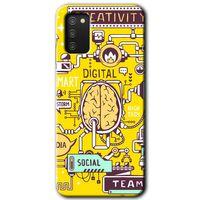 MRCİLETİSİM Samsung Galaxy A02s Kılıf Baskılı Kapak - Smart 2 +Tam Kaplayan Mat Seramik