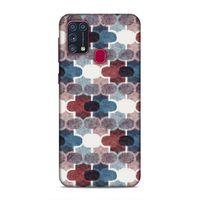 Samsung Galaxy M31 Uyumlu Kılıf Romans (7) Telefon Kılıfı Bordo Mavi