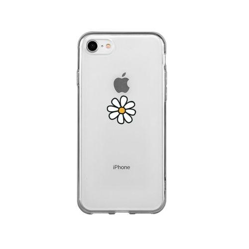 iPhone 7 Papatya Desenli Premium Şeffaf Silikon Kılıf
