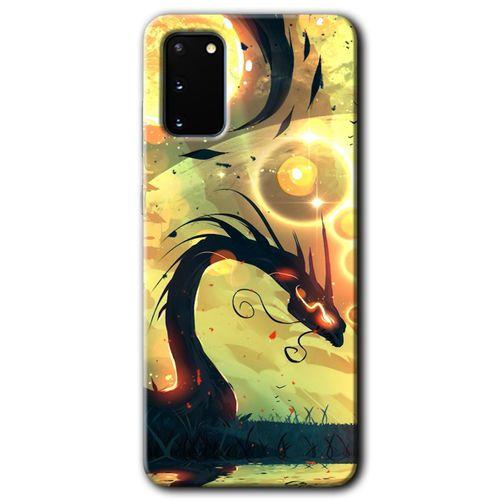 Galaxy S20 Kılıf HD Desen Baskılı Arka Kapak - Digital Dragon