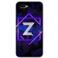OPPO Oppo Rx 17 Neo Kılıf HD Desen Baskılı Arka Kapak - Dark Neon Yaprak Z Harfi