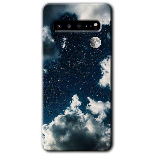 Potkal Hediye Fabrikası Samsung Galaxy S10 Plus HD Baskılı Kılıf + 9D Tam Ekran Koruyucu - Gece Gökyüzü