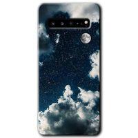 Potkal Hediye Fabrikası Samsung Galaxy S10 Plus HD Baskılı Kılıf + 9D Tam Ekran Koruyucu - Gece Gökyüzü