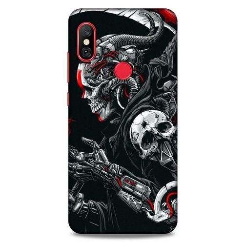 Xiaomi Redmi Note 6 Pro Uyumlu Kılıf Motorsiklet (23) Ultra Koruma Kılıfı Kurukafa