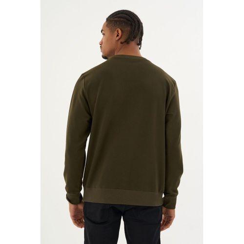 Süperlife Erkek Gri Bisiklet Yaka Ribanalı Regular Fit Sweatshirt spr26swk930