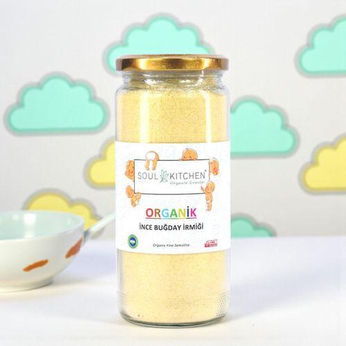 Organik İnce Buğday İrmiği cam 300gr (bebek irmiği)