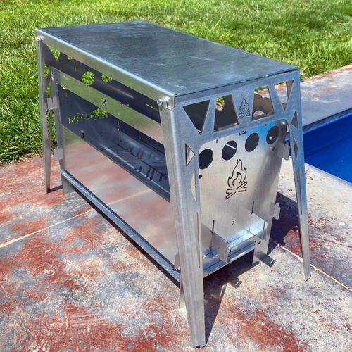 Kamp Ayısı® GrillPlate™ Katlanır Ateş Üstü Pişirme ve Kamp Masası