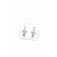 Çoklu Taşlı Küpe - Gümüş