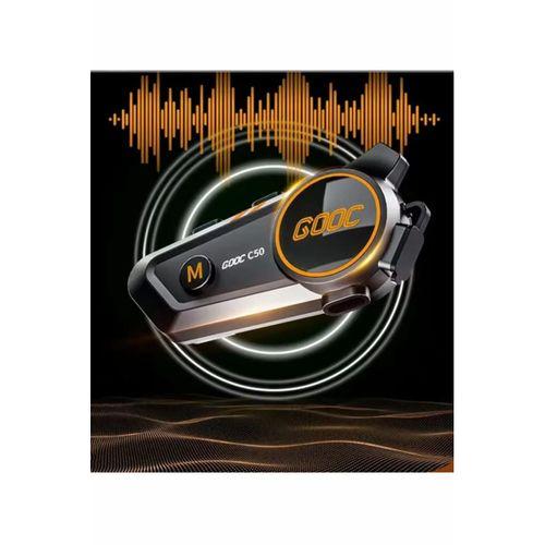 C50 2x Motosiklet Intercom Kask Kulaklık 1000 Mah Rgb Işıklı Çift Eşleşme