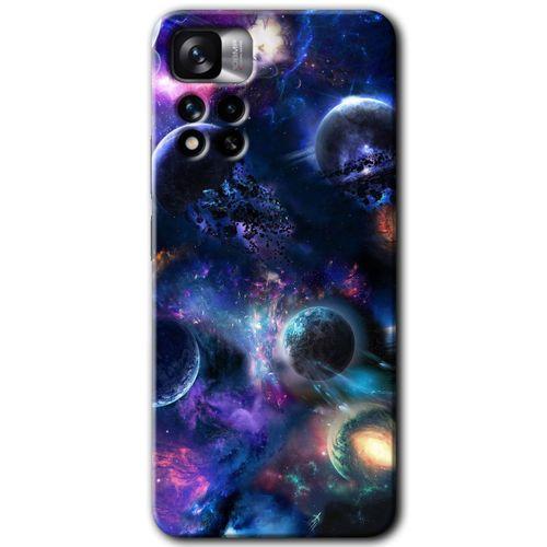 Xiaomi Redmi Note 11 Pro Plus 5G HD Baskılı Kılıf + 9D Tam Ekran Koruyucu - Gezegen Karışımı