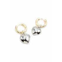 Kalp Küpe - Gümüş