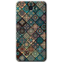 MRCİLETİSİM Samsung Galaxy J7 Prime Kılıf HD Desen Baskılı Arka Kapak + Temperli Cam - Mandala Desen