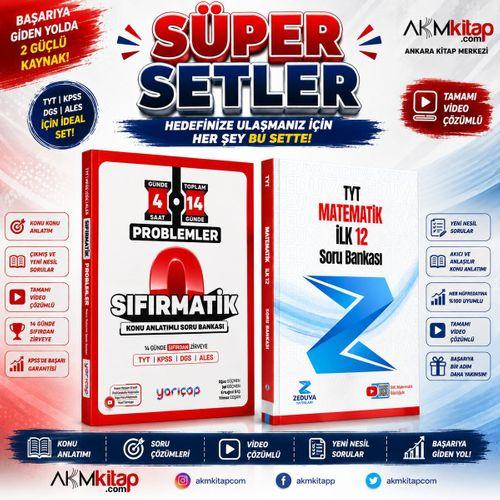 YarıÇap Yayınları TYT Problemler Sıfırmatik ve Zeduva Matematik İlk 12 Soru Bankası Seti 2 Kitap