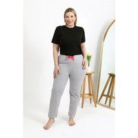 Kadın Pamuklu Büyük Beden Alt Pijama Gri
