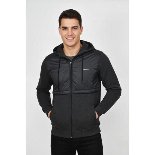 Erkek Kapitone Modelli 3 İplik Kapüşonlu Sweatshirt BGL-ST04865