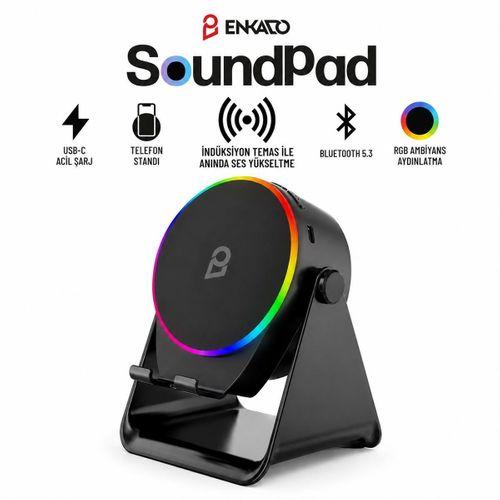 Bluetooth Soundpad Hoparlör 5W 2000mAh (Telefon Standı, USB-C)