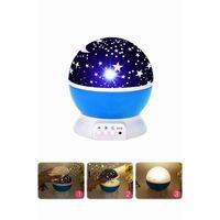 Yıldızlı Gece Lambası Mor Projeksiyon Görünümlü Masa Lambası Renk Değiştirebilen