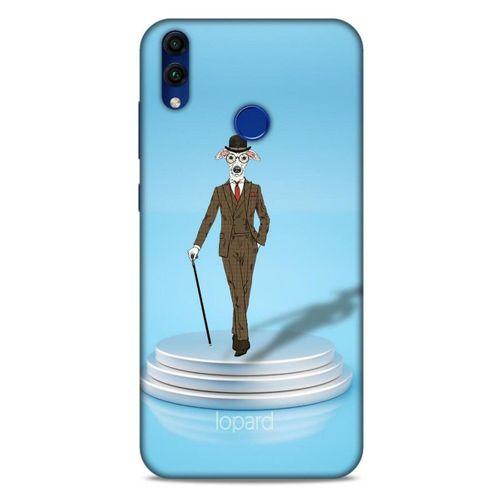 Huawei Honor 8C Kılıf FunnyMaX (45) Liquid Air Kılıf Açık Mavi Köpek