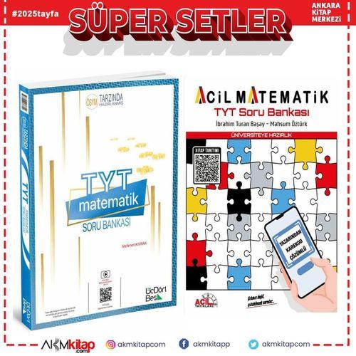 TYT Üç Dört Beş Matematik ve Acil Matematik Soru Bankası 2 Kitap Set