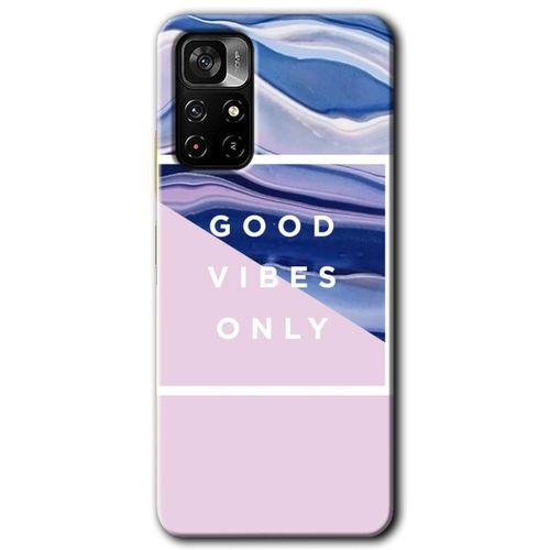 Poco M4 Pro 5G Kılıf HD Desen Baskılı Arka Kapak + Temperli Cam - Good Vibes