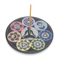 Obsidian Taşı 7 Çakra (chakra) Tasarımı Tütsülük
