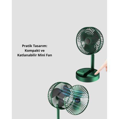 Taşınabilir Şarjlı Mini Fan – Katlanabilir Gövde, 3 Hız Kademesi