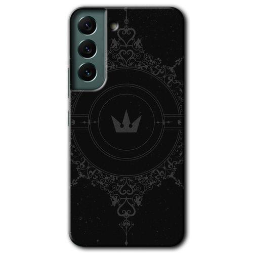 Potkal Hediye Fabrikası Samsung Galaxy S22 Kılıf HD Desen Baskılı Arka Kapak - Siyah Mandala 1
