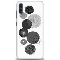 Samsung Galaxy A70 Kılıf HD Baskılı Kılıf - Siyah Daire + Tam Ekran Koruyucu
