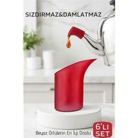 6'lı Sızdırmaz Silikon Çaydanlık Ucu Aparatı - Damlatma Önleyici Akıllı Emzik Başlığı - Isıya Dayanıklı