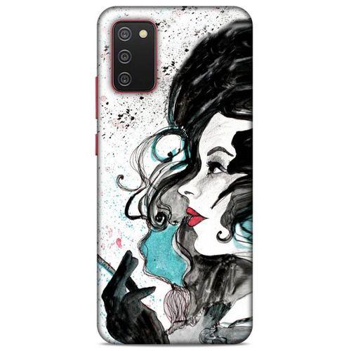 Lopard Samsung Galaxy A02S Uyumlu Kılıf Sürreal Yüzler ♀ (24) Darbe Emici Kılıf Desenli