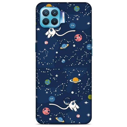 Oppo Reno 4 Lite Uyumlu Kılıf Mavi Delisi (21) Koruyucu Kapak Uzay