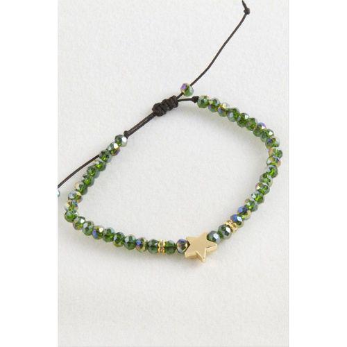 Yıldız Kristal Makrome İp Bileklik